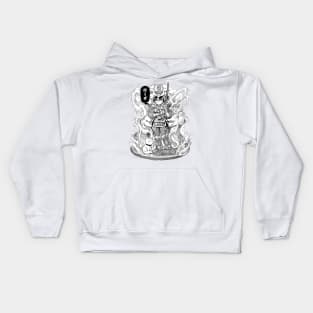 Samurai Bonsai - Black & White Kids Hoodie